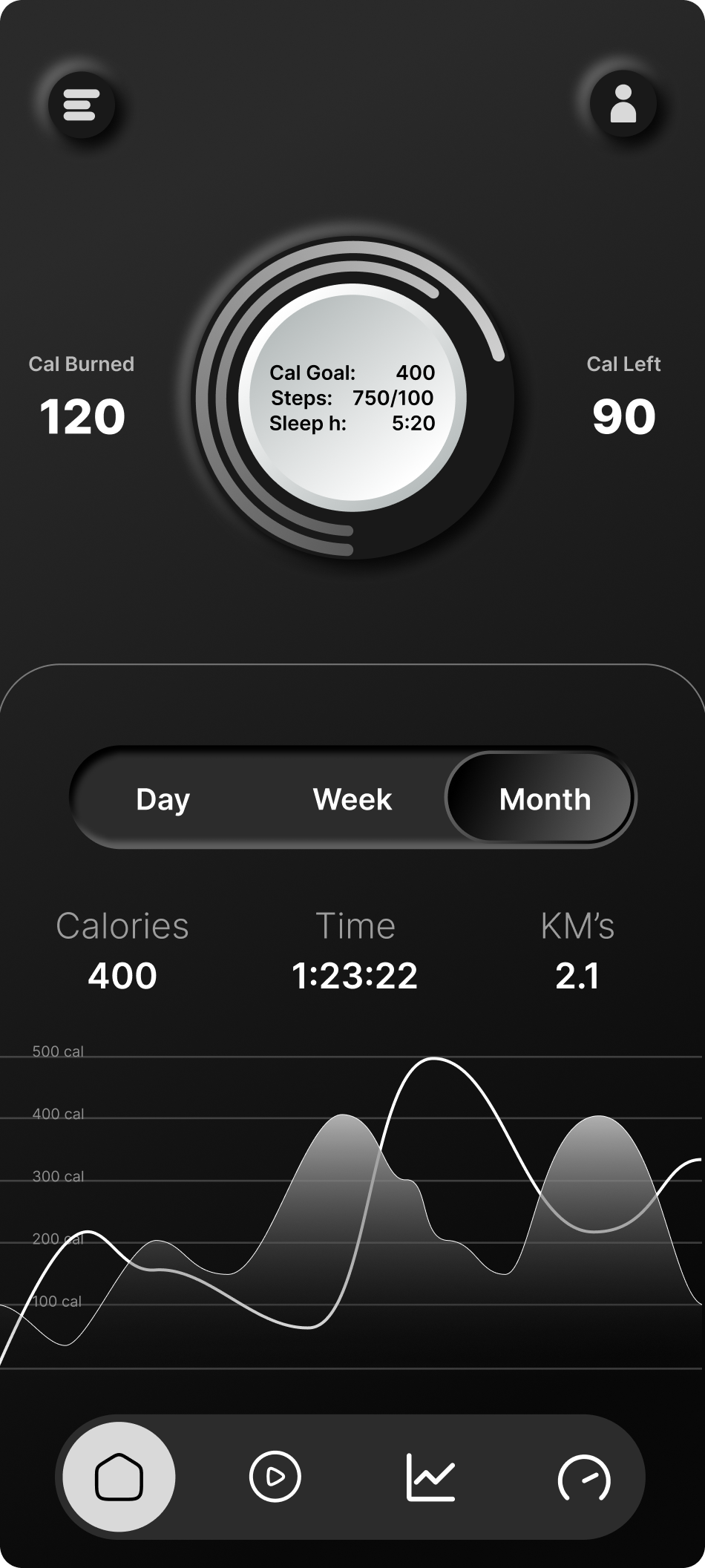 Gym App Main Interface